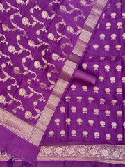 Pure Chiniya Silk Handlooms Banarasi Dress material - The Handlooms