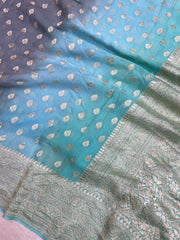 Khaddi Georgette Handloom Banarasi Saree - The Handlooms
