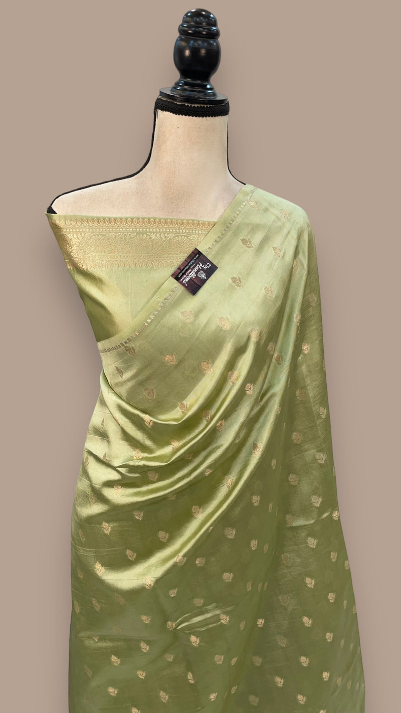 Pure Mango Silk Banarasi Handloom Saree - The Handlooms