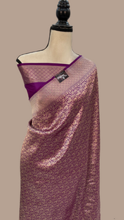 Pure Katan Silk Banarasi Handloom Saree - Tanchui Brocade - The Handlooms