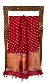 Red Pure Kora Handloom Banarasi Saree - The Handlooms