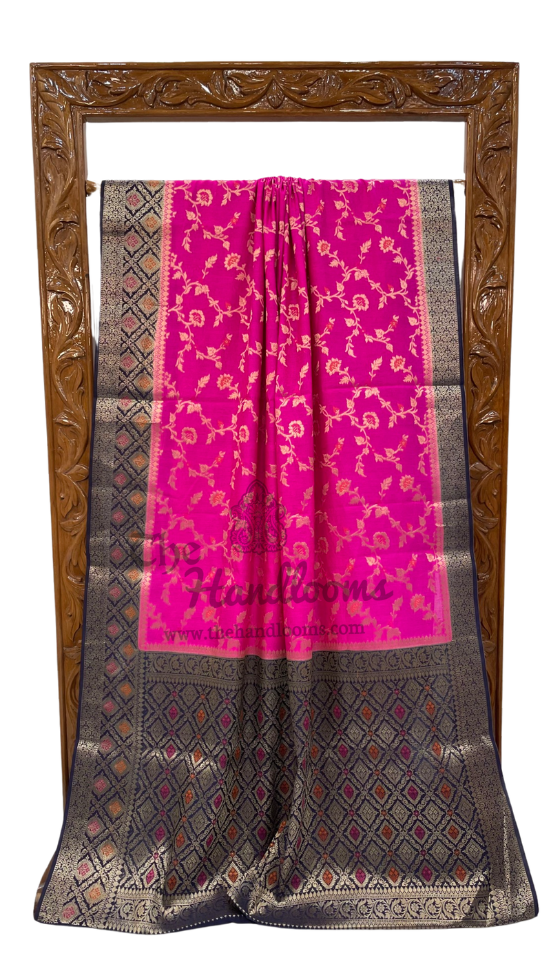 Pure Chiniya Silk Handloom Banarasi Saree - The Handlooms