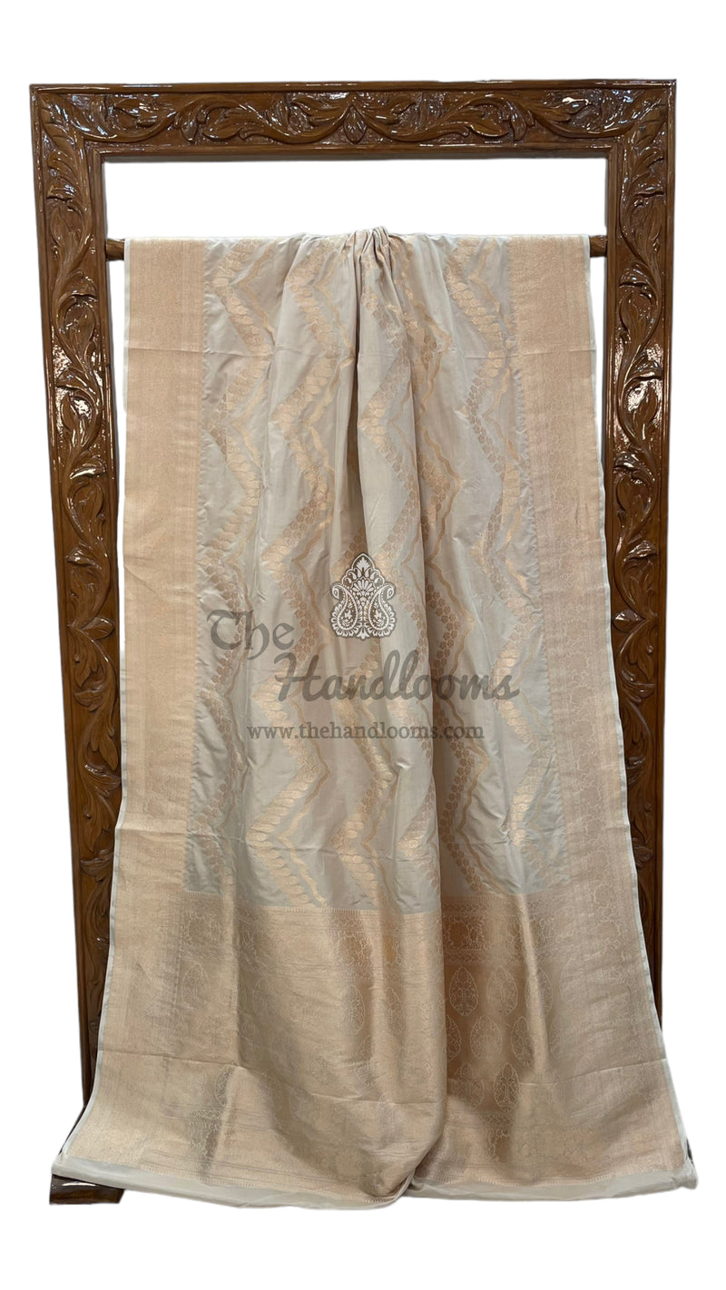 Pure Katan Silk Banarasi Handloom Saree - All over Jaal work - The Handlooms