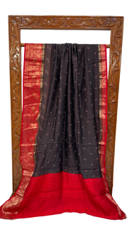 Pure Chiniya Silk Handloom Banarasi Saree With Chikankari - The Handlooms