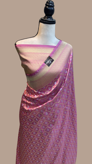 Pure Katan Silk Banarasi Handloom Saree - All over Jaal work - The Handlooms