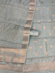 Pure Chiniya Silk Handlooms Banarasi Dress material - The Handlooms