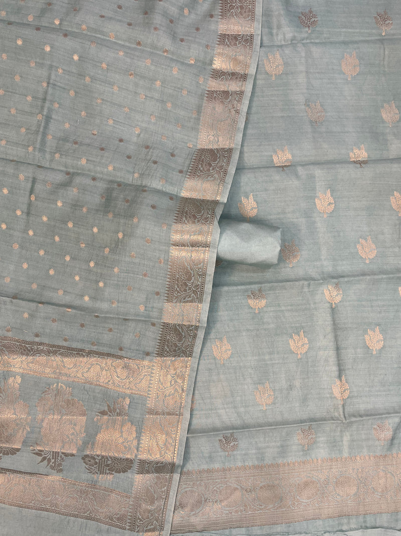 Pure Chiniya Silk Handlooms Banarasi Dress material - The Handlooms