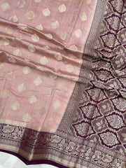 Pure Dupion Silk Banarasi Saree - Gold Zari - The Handlooms