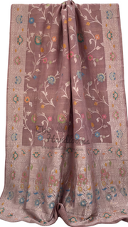 Tussar Georgette Handloom Banarasi Saree - The Handlooms