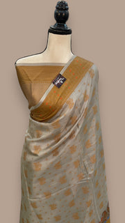 Pure Tussar Silk Handloom Banarasi Saree - The Handlooms