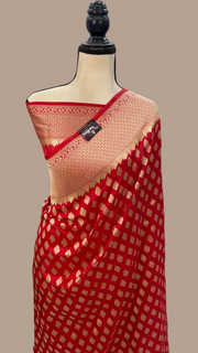 Pure ure Katan Silk Banarasi Handloom Saree - All Over Jaal Work - The Handlooms