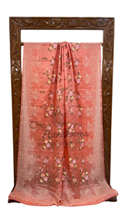 Tussar Silk Handloom Banarasi Saree With Chikankari - The Handlooms