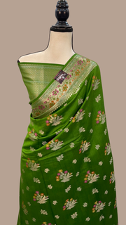 Pure Chiniya Silk Handloom Banarasi Saree - The Handlooms