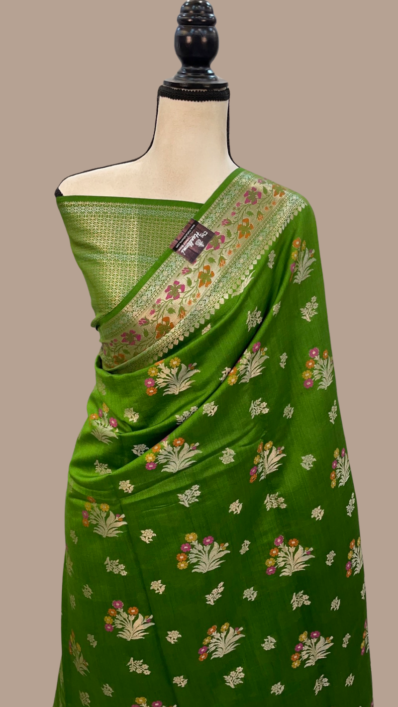 Pure Chiniya Silk Handloom Banarasi Saree - The Handlooms