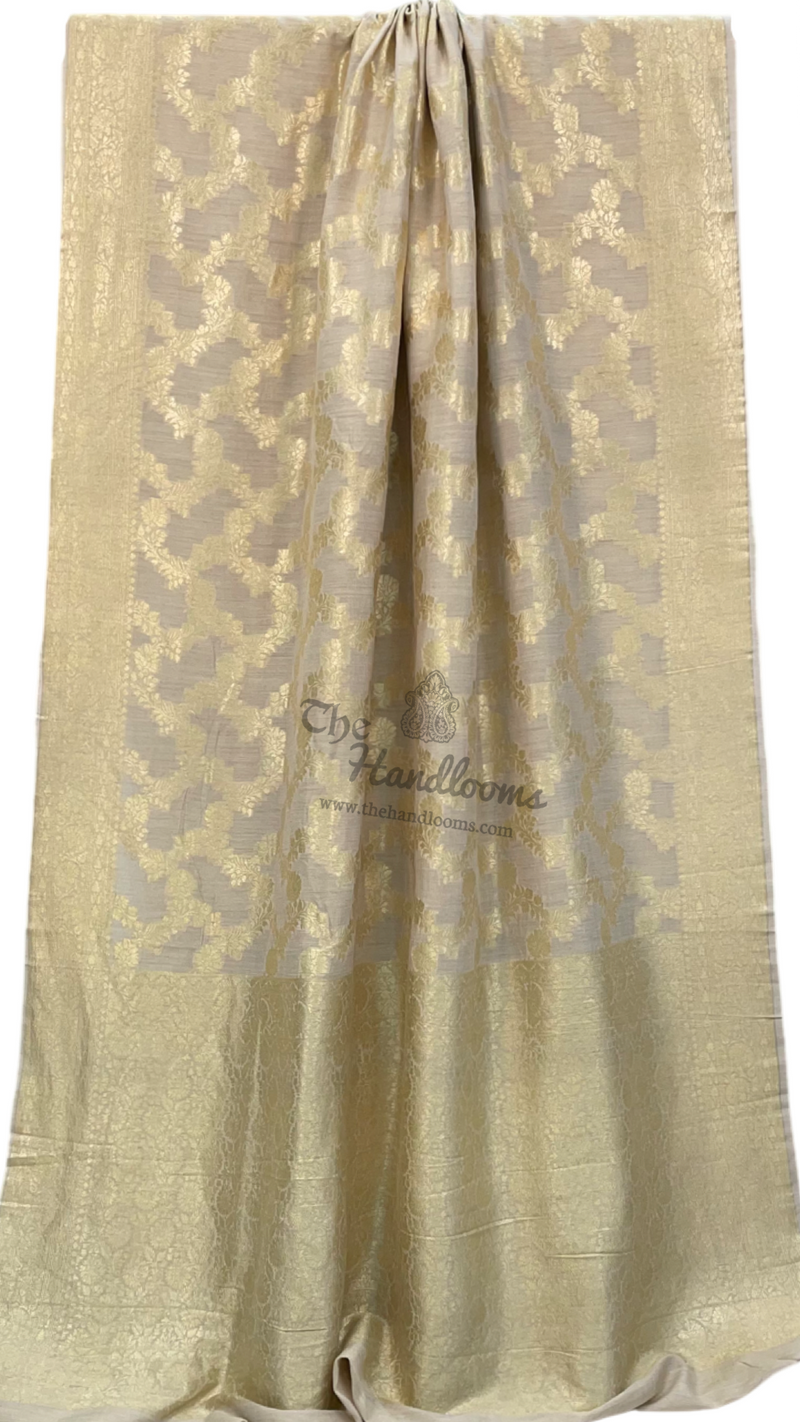 Moonga Georgette Handloom Banarasi Saree - The Handlooms