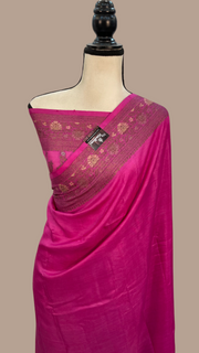 Pure Butter Crepe Banarasi Saree - The Handlooms