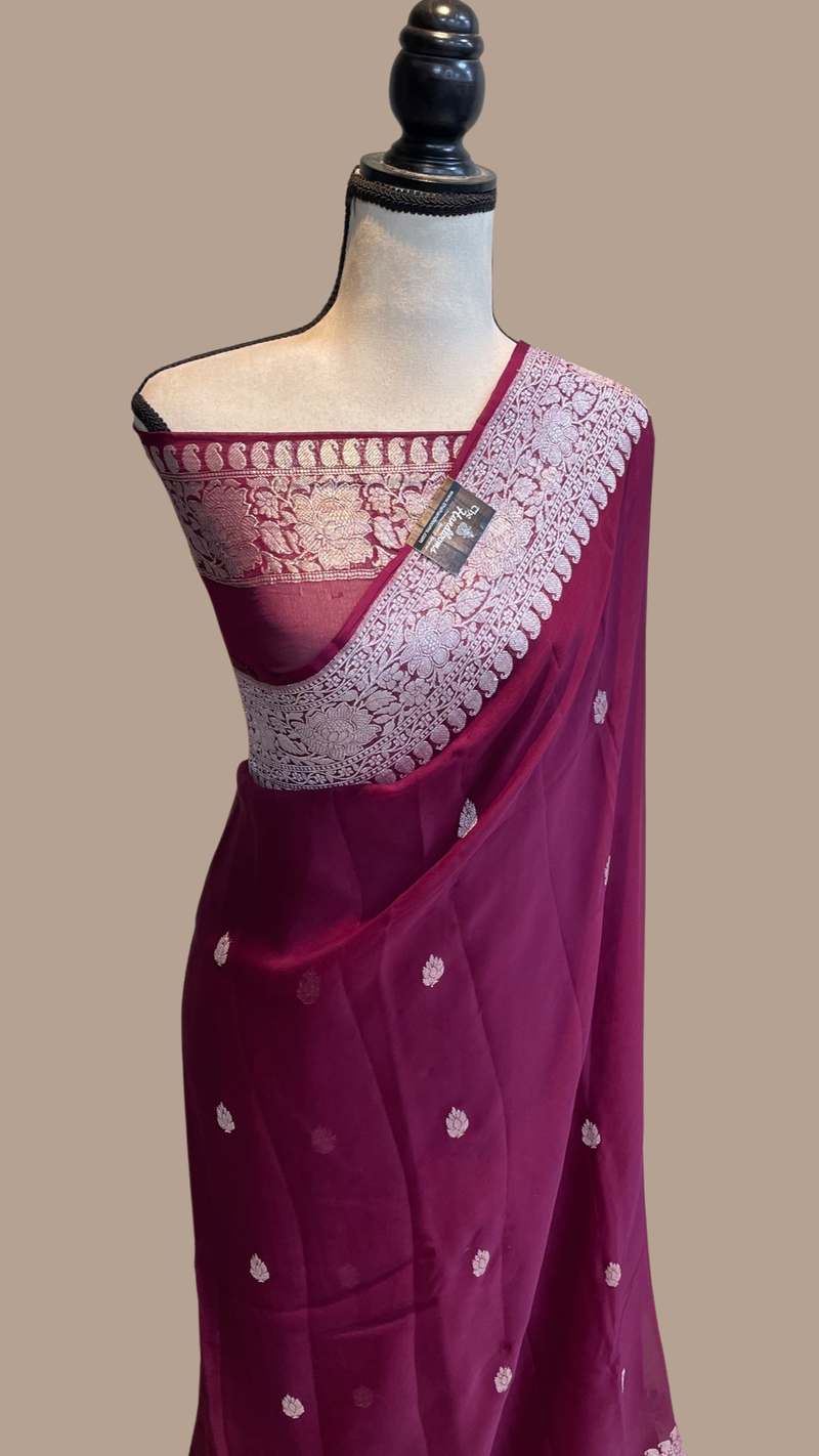 Pure Georgette Banarasi Saree - The Handlooms