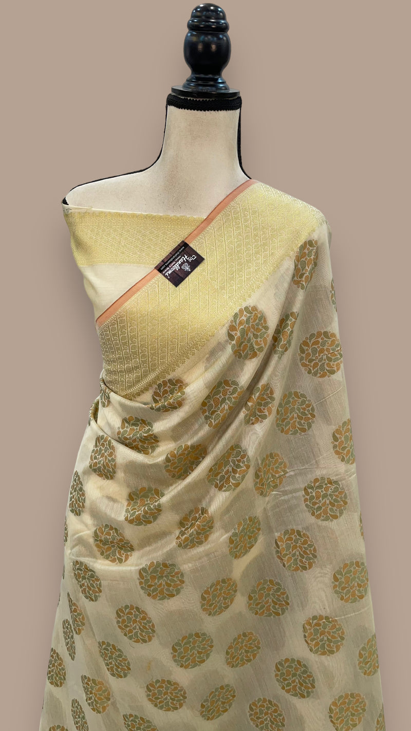 Pure Cotton Banarasi Handloom Saree - The Handlooms