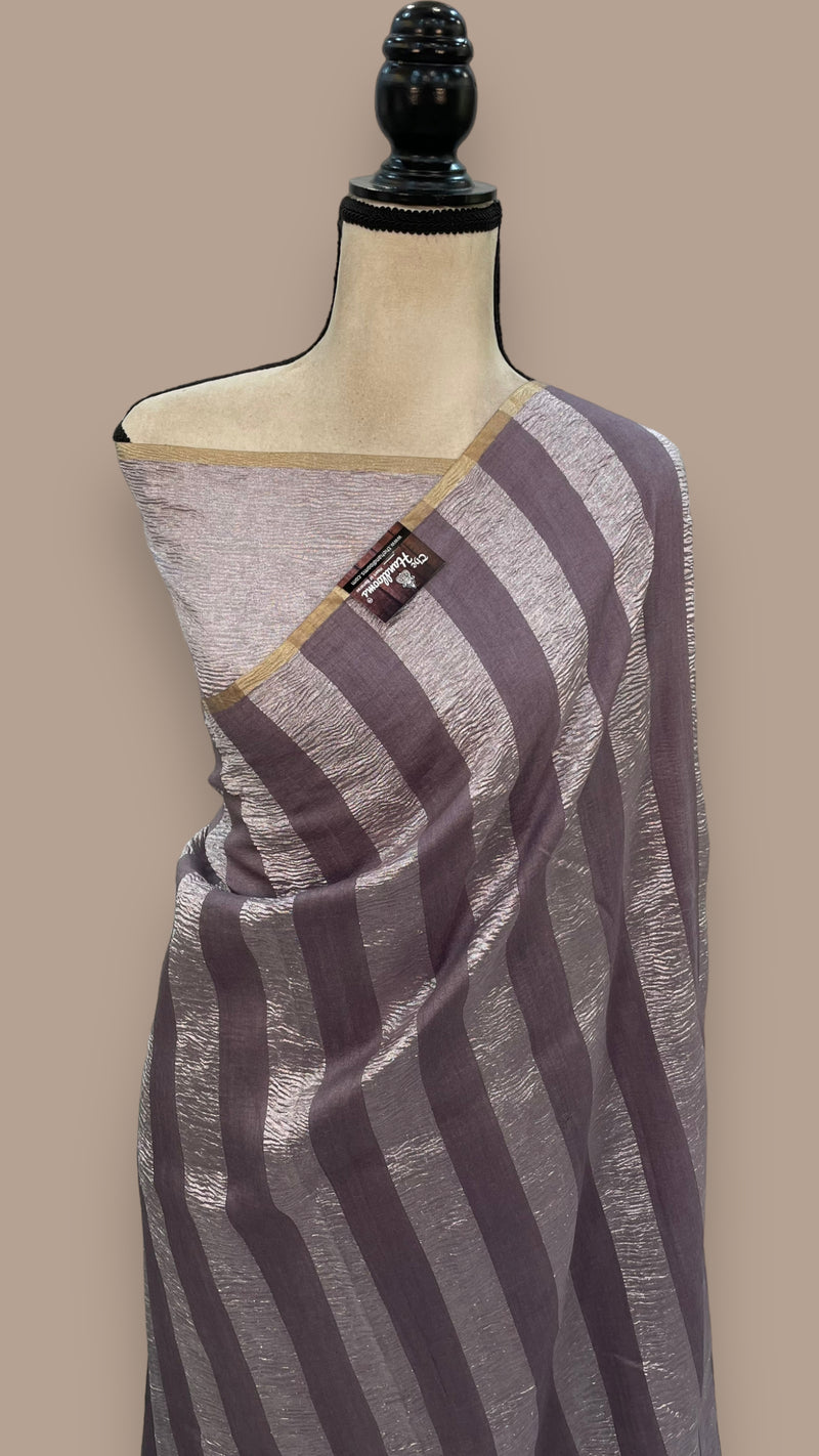 Pure Moonga Tissue Silk Banarasi Handloom Saree - The Handlooms