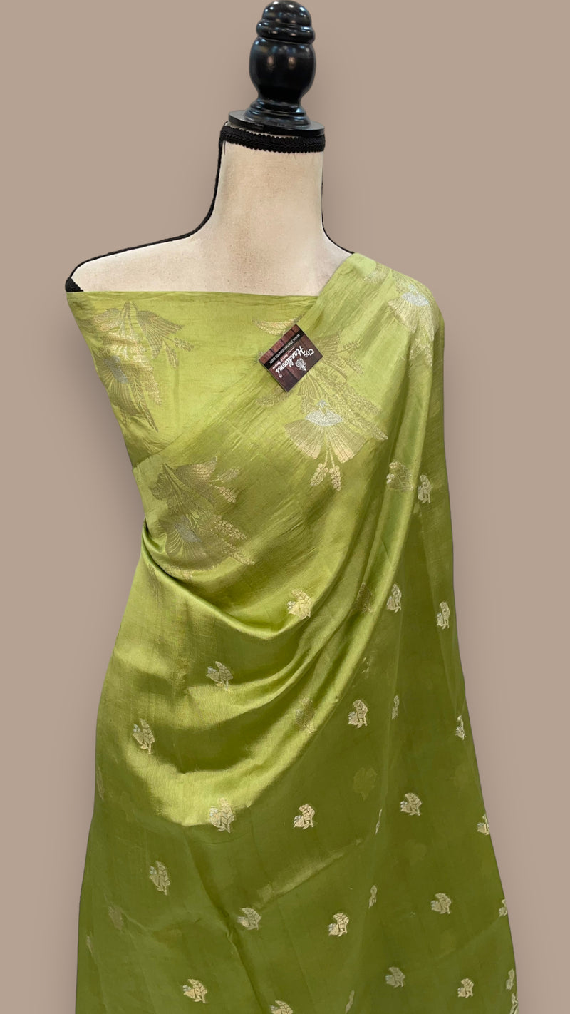 Pure Mango Silk Banarasi Handloom Saree - The Handlooms