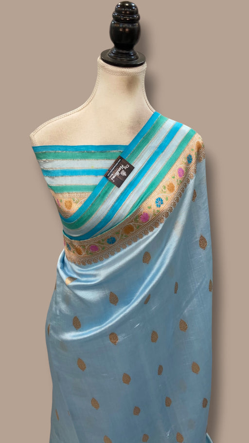 Pure Mango Silk Banarasi Handloom Saree - The Handlooms