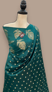 Green Pure Mango Silk Banarasi Handloom Saree - The Handlooms