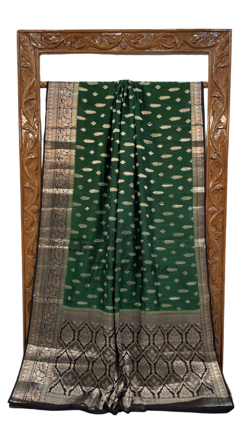 Pure Chiniya Silk Handloom Banarasi Saree - The Handlooms