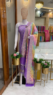 Khaddi Georgette Banarasi Dress material - The Handlooms