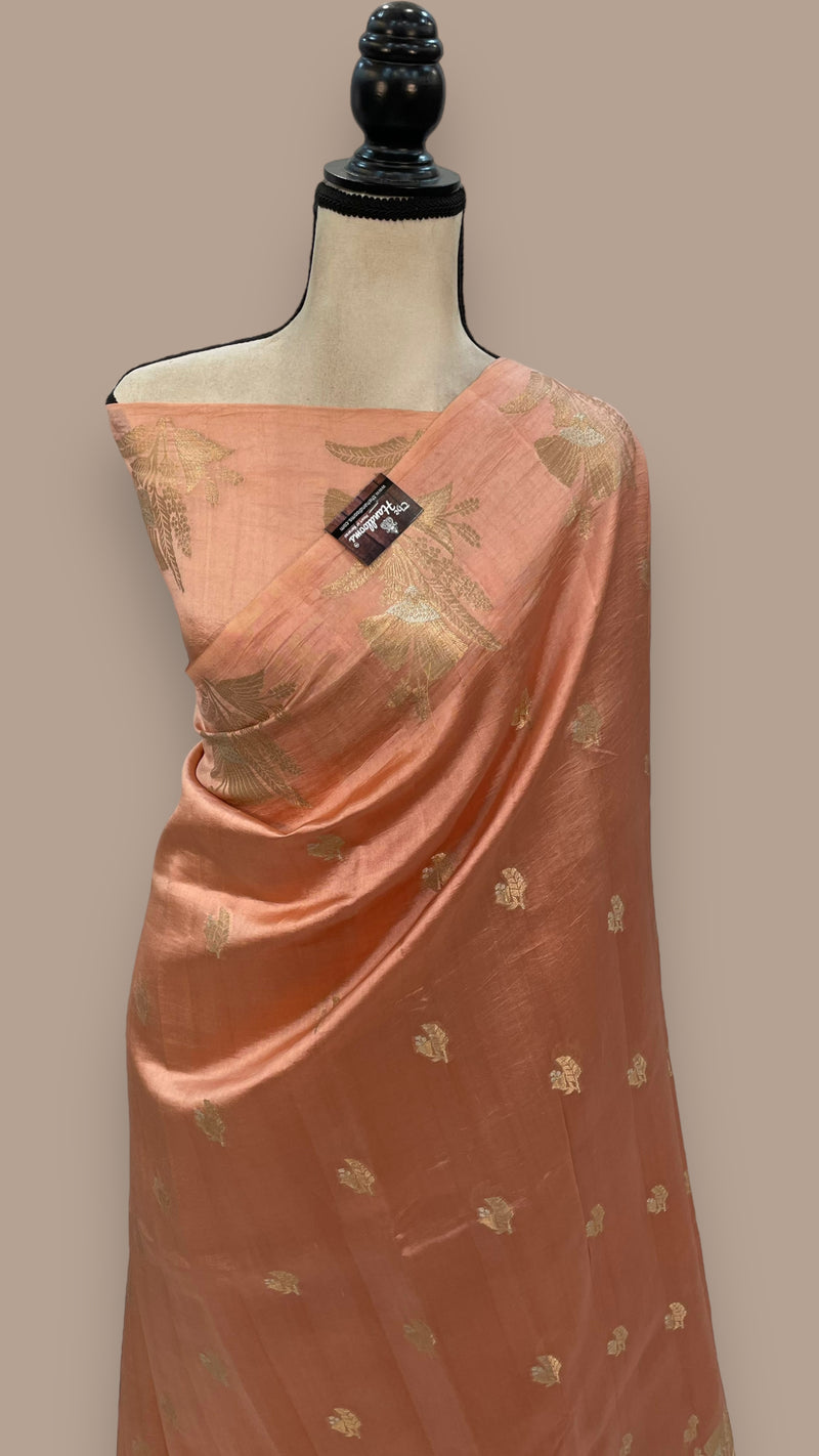 Pure Mango Silk Banarasi Handloom Saree - The Handlooms