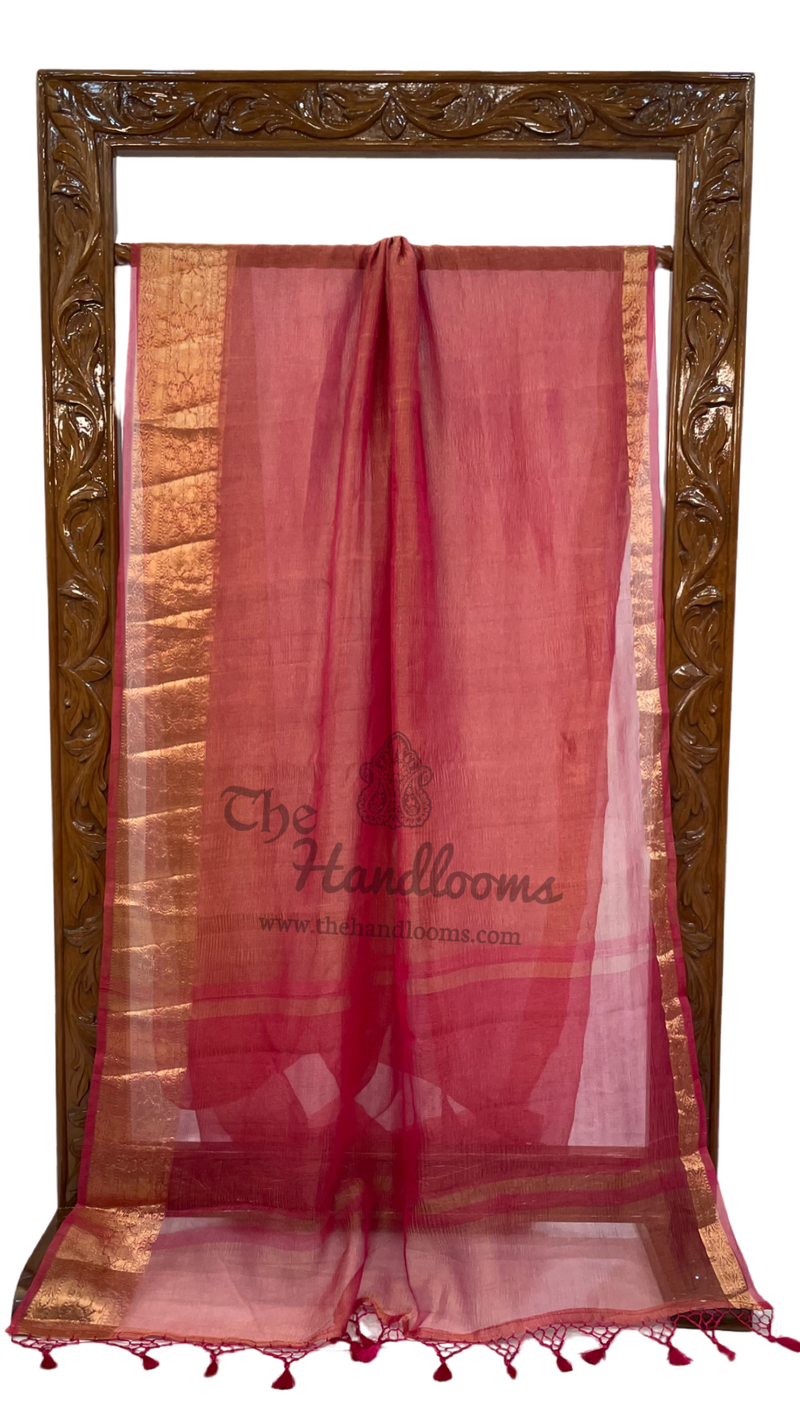 Pure Kora Tissue Handloom Banarasi Saree - The Handlooms