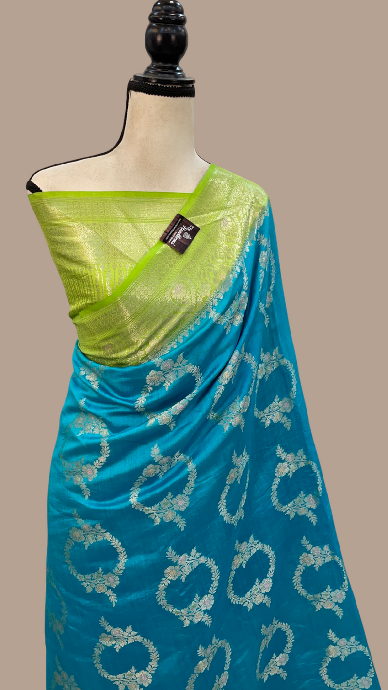 Pure Chiniya Silk Handloom Banarasi Saree - The Handlooms