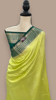 Pure Chiniya Silk Khaddi Handloom Banarasi Saree - The Handlooms