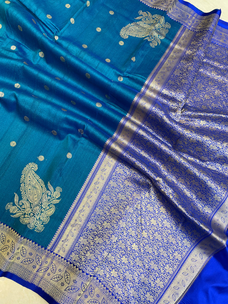 Pure Tussar Silk Handloom Banarasi Saree - The Handlooms