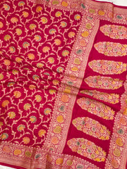 Pure Chiffon Khaddi Banarasi Saree - The Handlooms