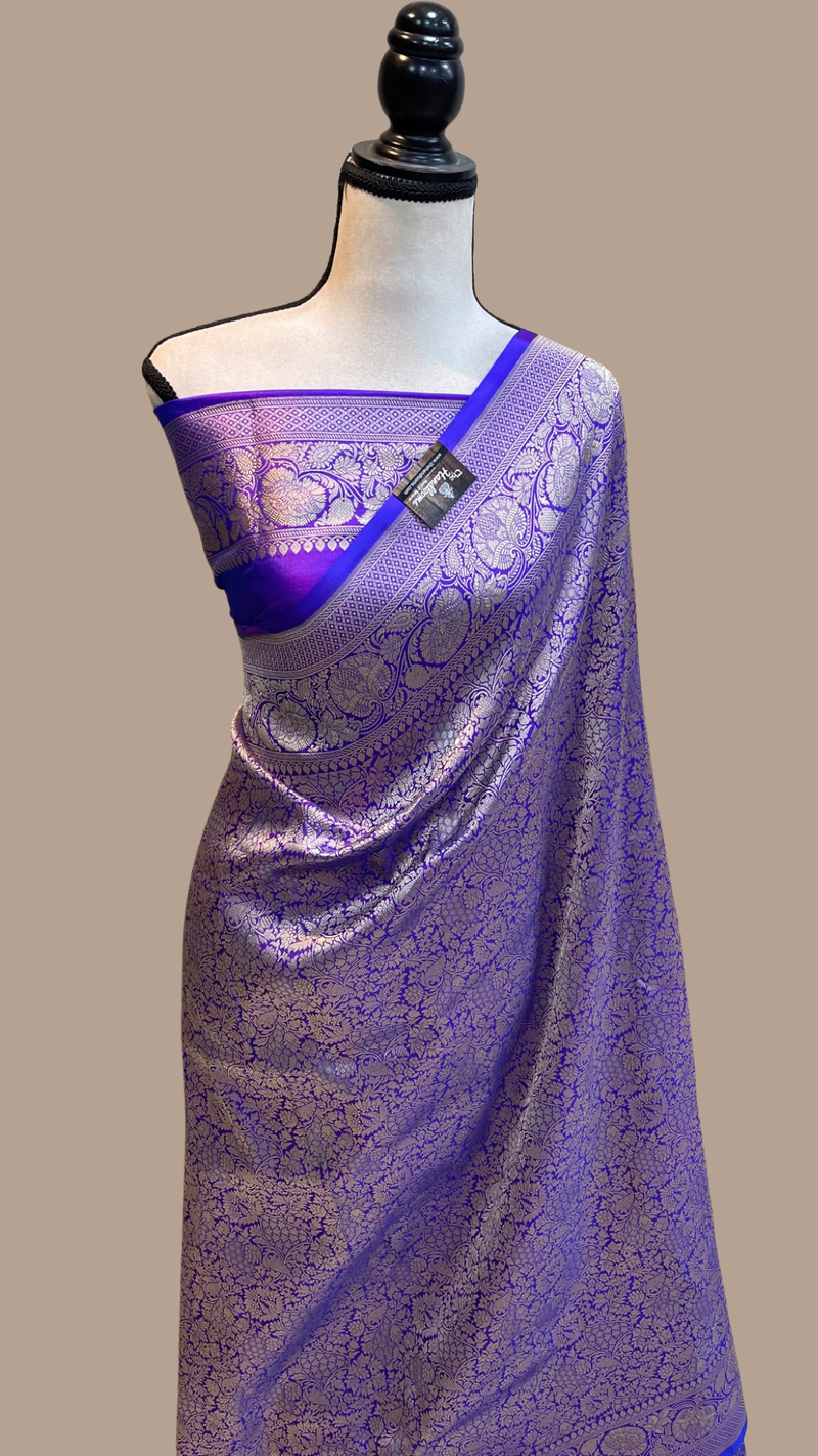 Pure Katan Silk Banarasi Handloom Saree - Tanchui Brocade - The Handlooms