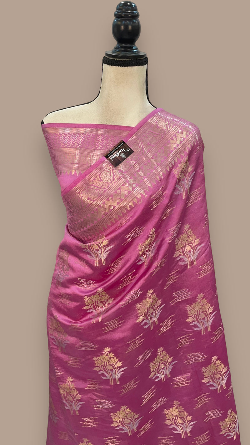 Pure Mango Silk Banarasi Handloom Saree - The Handlooms