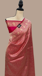 Pure Katan Silk Banarasi Handloom Saree - Tanchui Brocade - The Handlooms