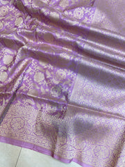 Pure Katan Silk Banarasi Handloom Saree - All Over Jaal Work - The Handlooms