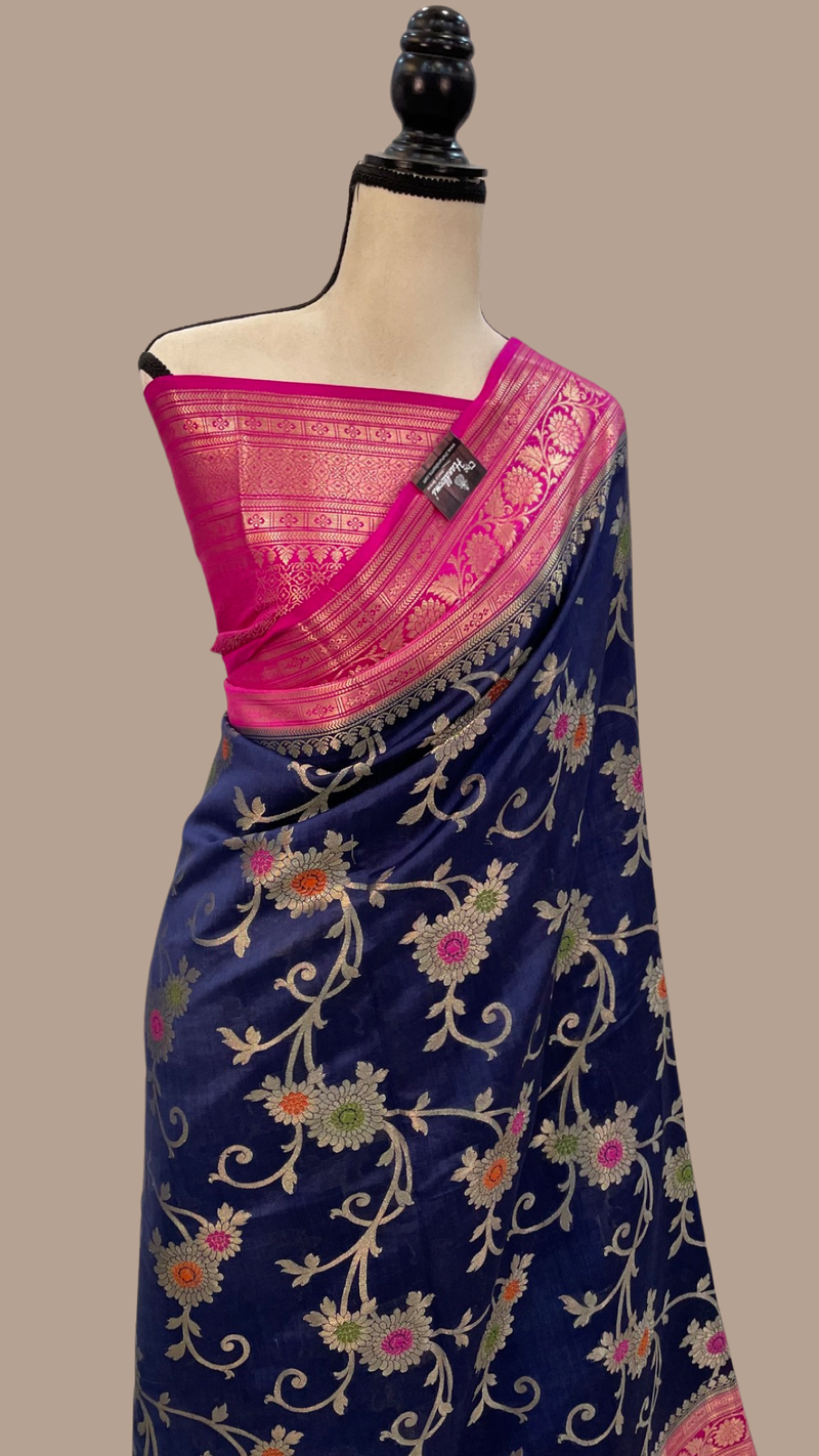 Pure Chiniya Silk Handloom Banarasi Saree - The Handlooms
