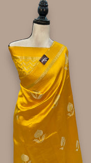 Pure Mango Silk Banarasi Handloom Saree - The Handlooms