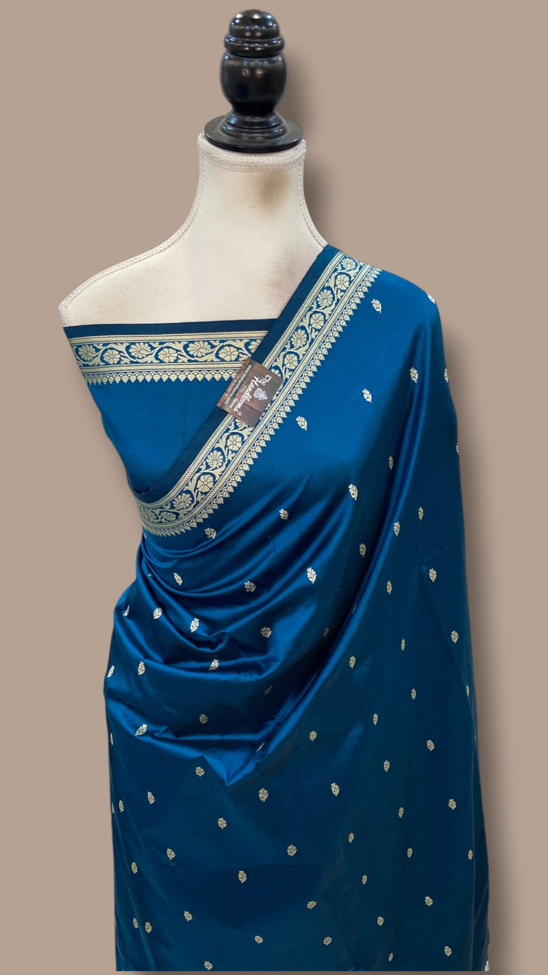 Pure Katan Silk Reshmi Zari Banarasi Handloom Saree