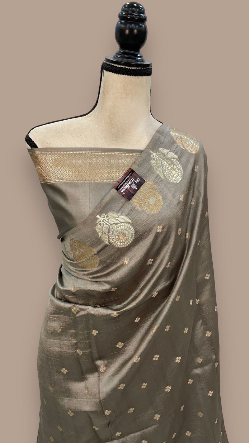 Pure Mango Silk Banarasi Handloom Saree - The Handlooms