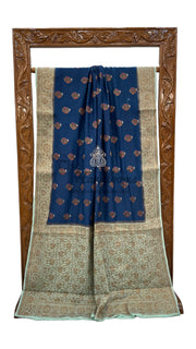 Moonga Georgette Handloom Banarasi Saree - The Handlooms