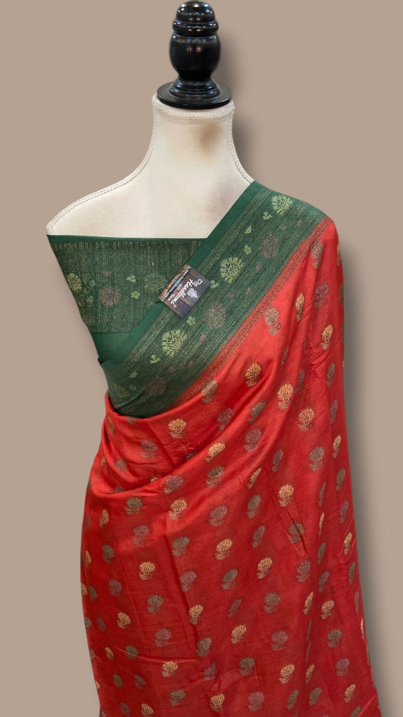 Pure Butter Crepe Banarasi Saree