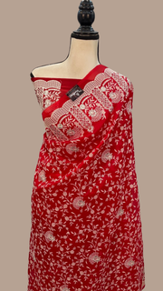 Organza Chikankari Handloom Banarasi Saree - The Handlooms