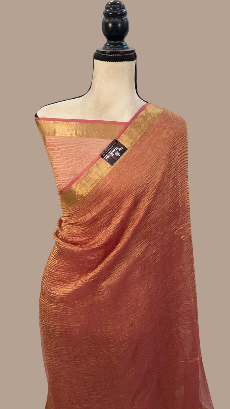 Pure Kora Tissue Handloom Banarasi Saree - The Handlooms