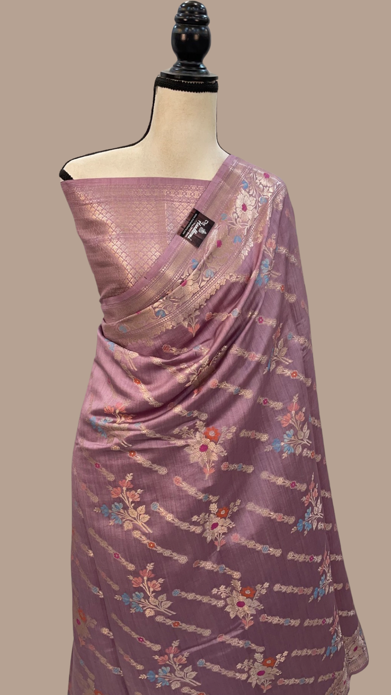 Pure Chiniya Silk Handloom Banarasi Saree - The Handlooms