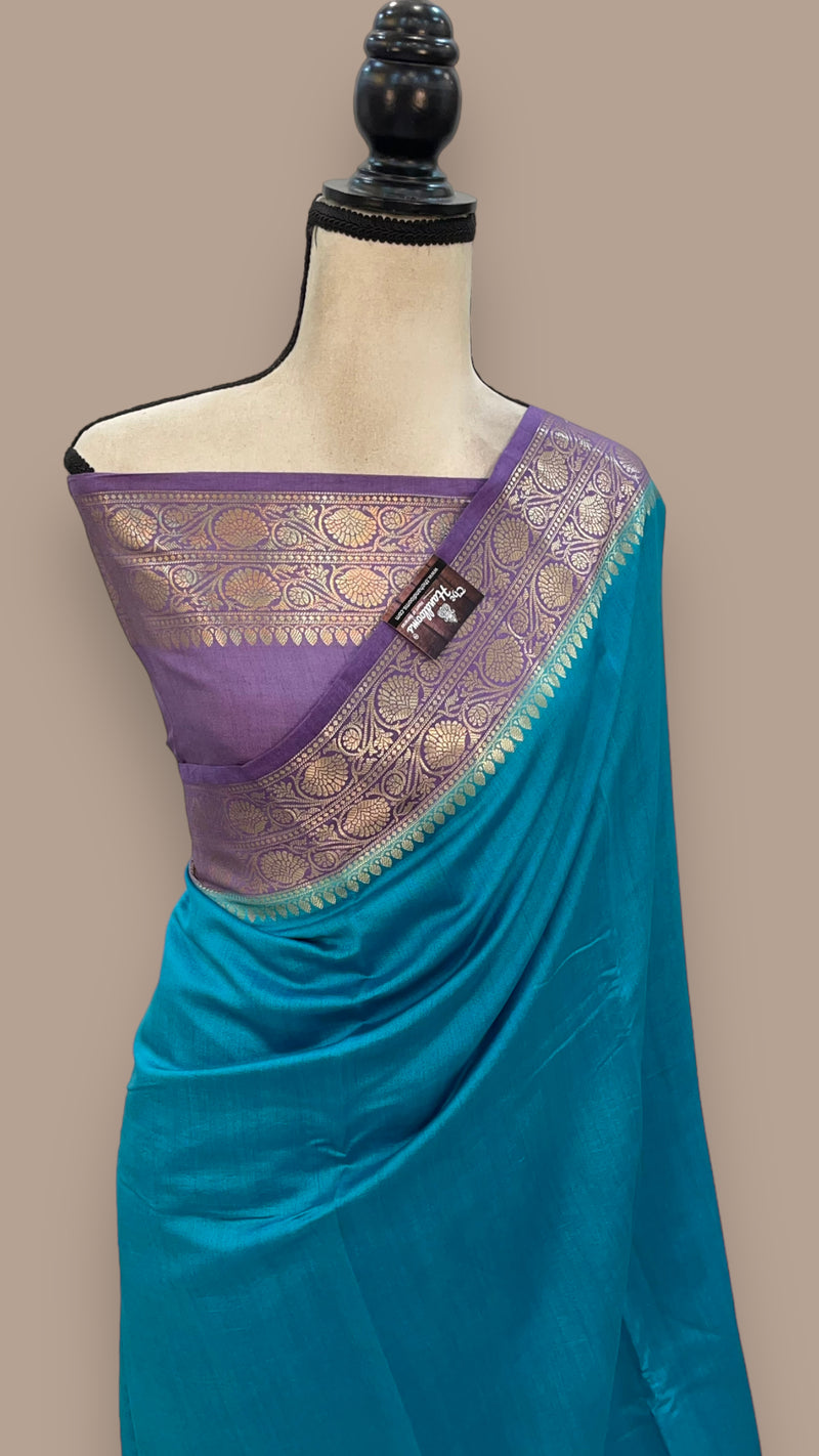 Pure Chiniya Silk Khaddi Handloom Banarasi Saree - The Handlooms