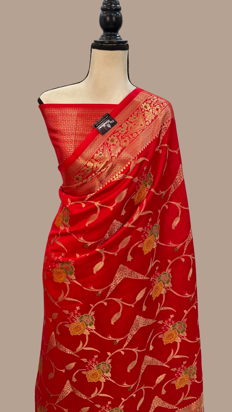 Pure Chiniya Silk Handloom Banarasi Saree - The Handlooms