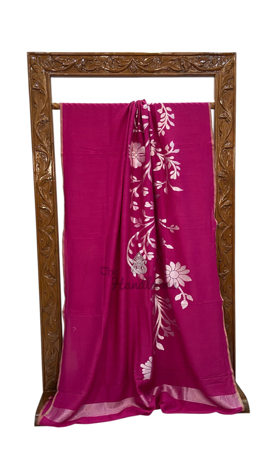 Pure Moonga Georgette Handloom Banarasi Saree - The Handlooms